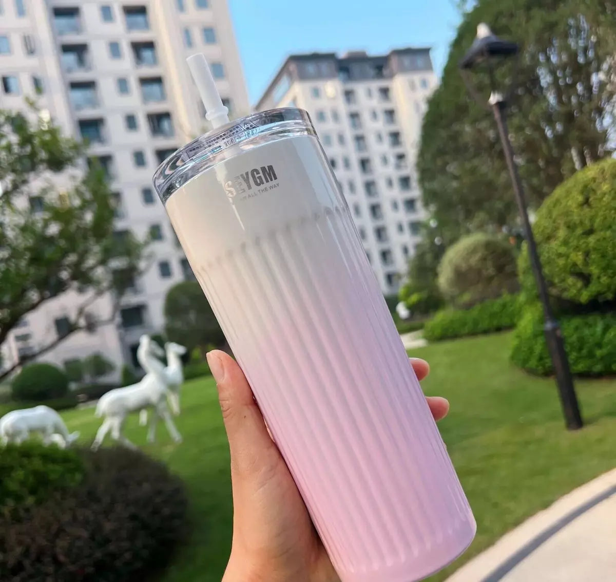 Pastel Dual Shade Insulated Coffee Tumbler