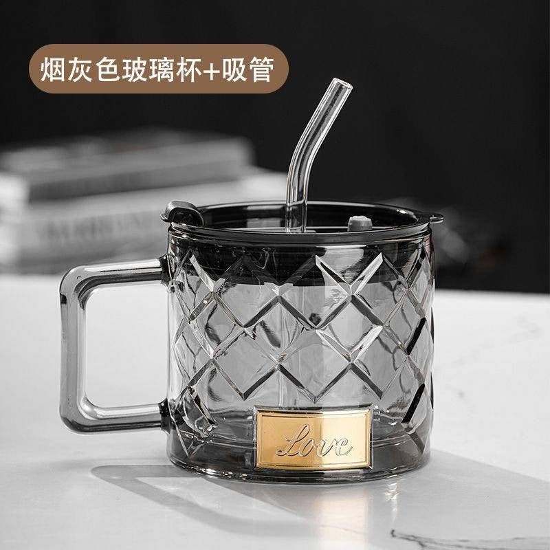 Love Glass Mug (With Straw)