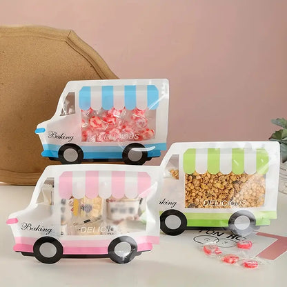 Cute Bakery Van Zip Lock Pouches - Set of 2 Pcs