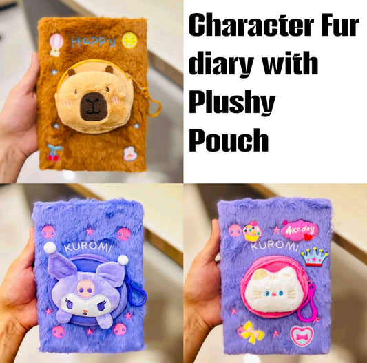 3D Furr Diary With Plushie Pouch