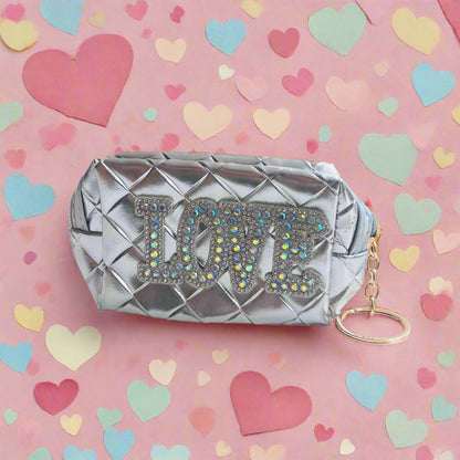 Love Embellished Keychain Pouch
