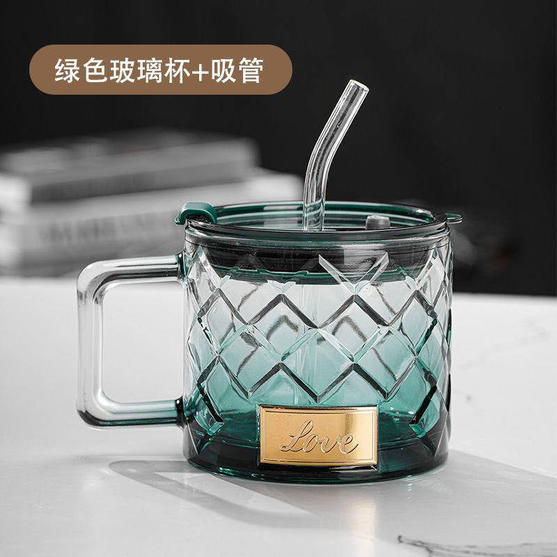 Love Glass Mug (With Straw)