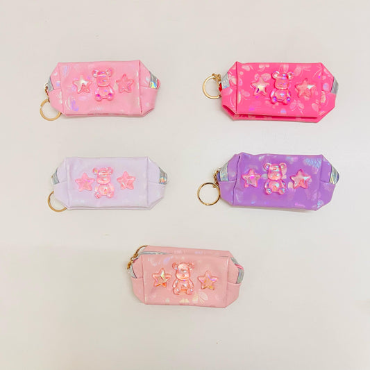 Star Teddy Keychain Pouch