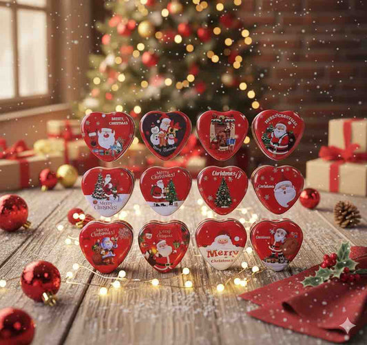 Christmas Heart Tin Box