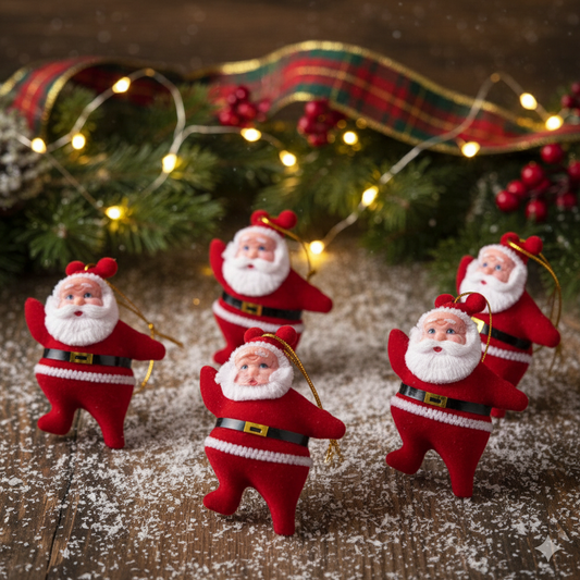 XMAS Decor Santa Ornaments Set - 6Pcs