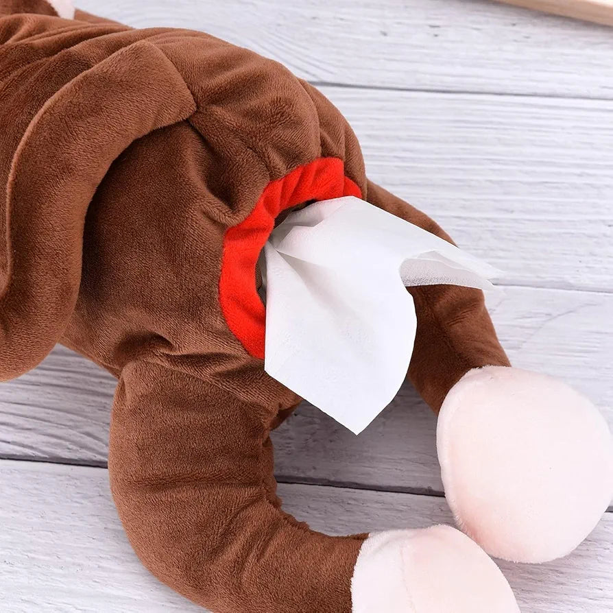Plush Monkey Tissue Paper Holder | Cute Decor